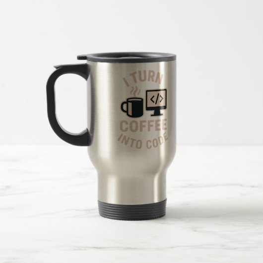 Witzig ich mache Kaffee in Code Reisebecher (Links)