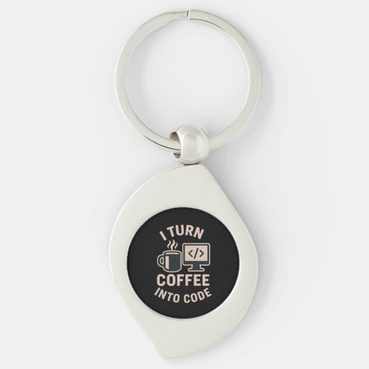 Witzig ich mache Kaffee in Code Schlüsselanhänger (Vorderseite)