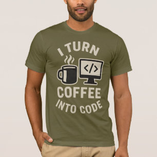 Witzig ich mache Kaffee in Code T-Shirt