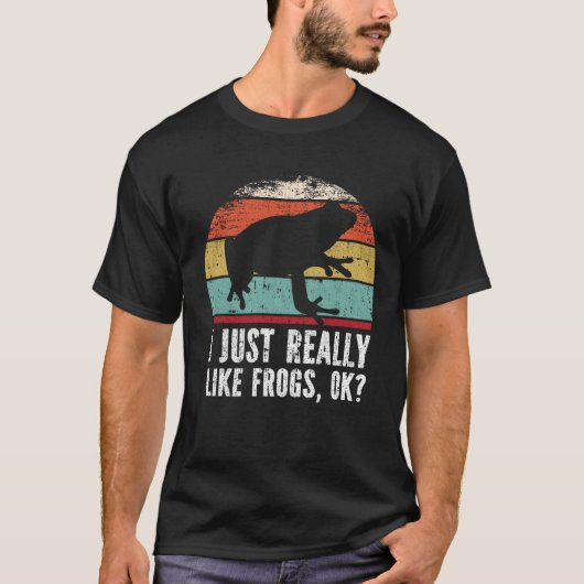 Witzig, ich mag Frösche wirklich gut? T-Shirt (Vorderseite)