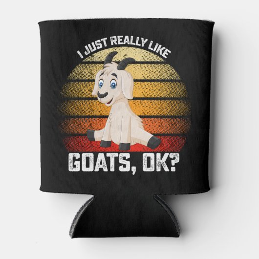 Witzig, ich mag Ziegen wirklich gut Dosenkühler (Vorderseite)
