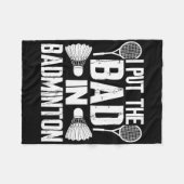 Witzig ich setzte das Bad in - Badminton Fleecedecke (Vorderseite (Horizontal))