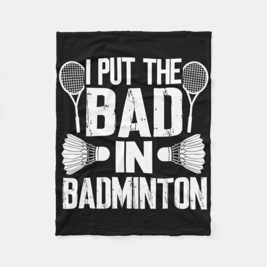 Witzig ich setzte das Bad in - Badminton Fleecedecke (Vorderseite)