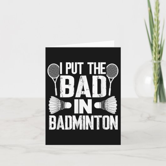 Witzig ich setzte das Bad in - Badminton Karte (Vorderseite)