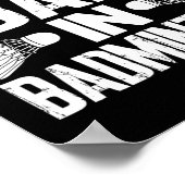 Witzig ich setzte das Bad in - Badminton Poster (Ecke)