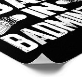 Witzig ich setzte das Bad in - Badminton Poster (Ecke)