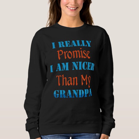 Witzig ich verspreche wirklich, dass ich netter bi sweatshirt (Vorderseite)