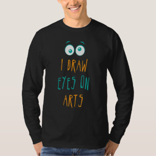 Witzig ich Zeichnete Augen auf Kunst Jokes Museum T-Shirt