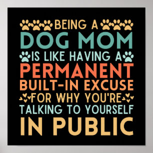 Witzig ist ein Hundebeitrag für Mamas Poster