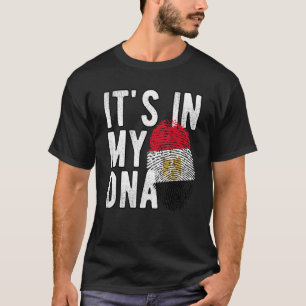Witzig ist es in meiner DNA Ägypten Fahne Fingerpr T-Shirt