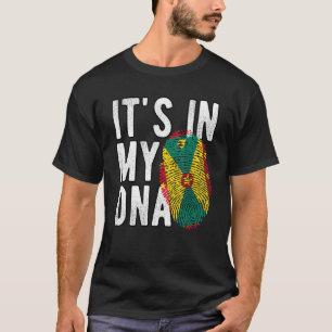 Witzig ist es in meiner DNA Grenada-Flagge Fingerp T-Shirt
