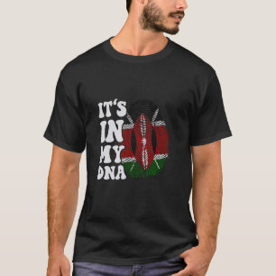 Witzig ist es in meiner DNA Kenya-Flagge Fingerpri T-Shirt