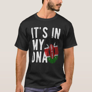 Witzig ist es in meiner DNA Kenya-Flagge Fingerpri T-Shirt