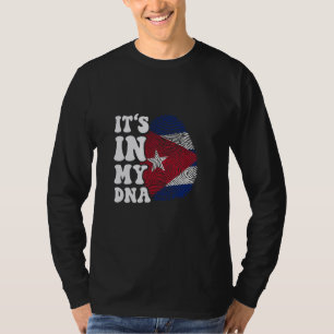 Witzig ist es in meiner DNA Kuba-Flagge Fingerprin T-Shirt