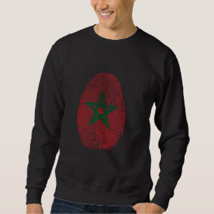 Witzig ist es in meiner DNA Marokko-Flagge Fingerp Sweatshirt