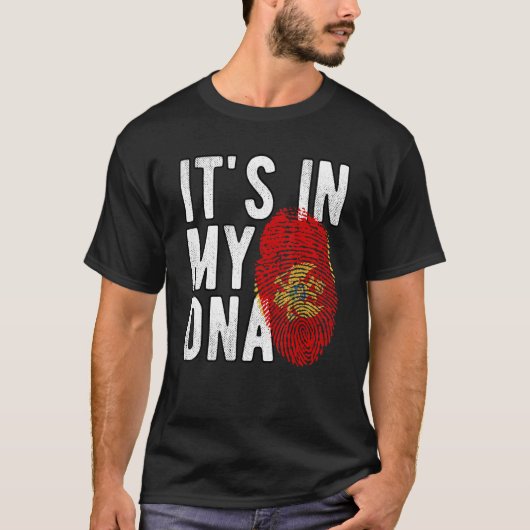 Witzig ist es in meiner DNA Montenegro Flag Finger T-Shirt (Vorderseite)