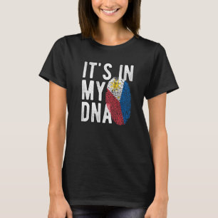 Witzig ist es in meiner DNA Philippinen-Flagge Fin T-Shirt