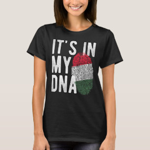 Witzig ist es in meiner DNA Ungarn Fahne Fingerpri T-Shirt