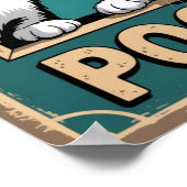 Witzig: "Kacke du?" Calico, Tabby & Black Cat Poster (Ecke)