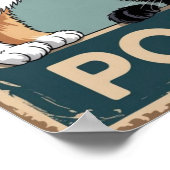 Witzig: "Kacke du?" Calico, Tabby & Black Cat Poster (Ecke)