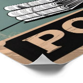 Witzig: "Kacke du?" Schwarze Katze auf der Toilett Poster (Ecke)