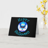 Witzig, Monster, Halloween Karte (Gelbe Blume)