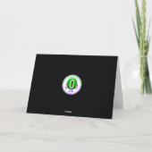 Witzig, Monster, Halloween Karte (Rückseite)