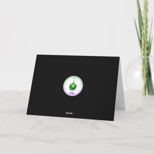 Witzig, Monster, Halloween Karte (Rückseite)