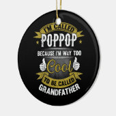 Witzig nenne ich Poppop Cooler, um sie zu nennen Keramik Ornament (Links)