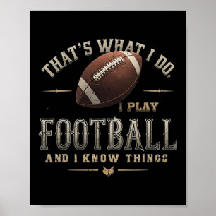 Witzig spiele ich Fußball und ich weiß, was Sprich Poster