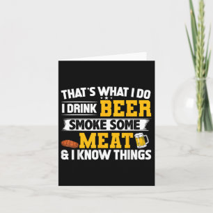 Witzig trinke ich Bier rauchen etwas Fleisch und i Karte