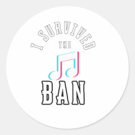 Witzig überlebte ich das Verbot sozialer Medien fü Runder Aufkleber