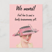 Witzig Vintag bewegten wir uns Ankündigungspostkarte (Vorderseite)