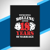 Witzige 18-jährige Paare Verheiratet 18 Jahre Karte