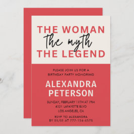 Witzige 41. Geburtstagseinladungen Spaß Woman Myth Einladung