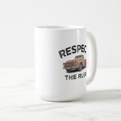 witzige ACHTUNG DES RUST Lieferwagen Truck Vater J Kaffeetasse (VorderseiteRechts)