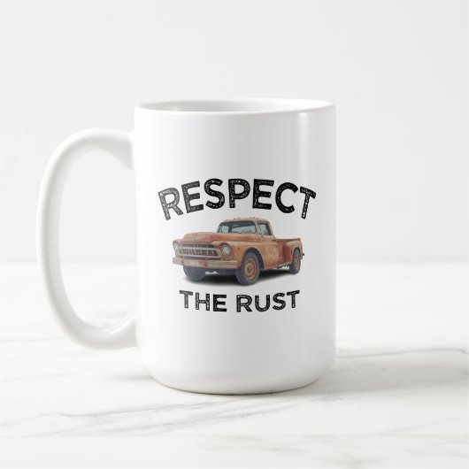 witzige ACHTUNG DES RUST Lieferwagen Truck Vater J Kaffeetasse (Links)