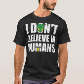 Witzige Alien mit Ufo glaube ich nicht an den Mens T-Shirt (Vorderseite)