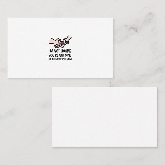witzige Anti-Valentin's für Single Visitenkarte (Vorne/Hinten)