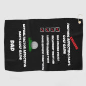 Witzige Ausreden klassisches Schwarz und Weiß Golfhandtuch (Horizontal)