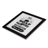 witzige Badezimmerseife Keramik Fliese (Seite)