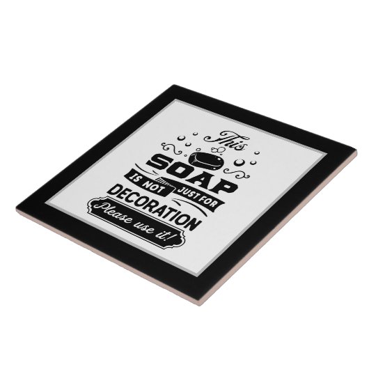 witzige Badezimmerseife Keramik Fliese (Seite)
