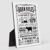 Witzige Bauer-Stallregeln Fotoplatte (Seite)