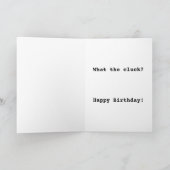 Witzige, beleidigende Witzhähnchen Geburtstagskart Karte (Innenseite)
