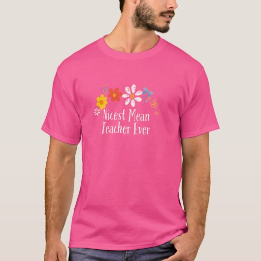 Witzige Blume Grafischer Gemeiner Lehrer sagt je T-Shirt (Vorderseite)