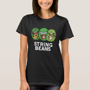 Witzige Bohnen-Witze Gemüse-Pun Schwarzer Hintergr T-Shirt