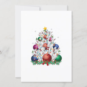 witzige Bowling-Weihnachtsbaum-Liebe Einladung