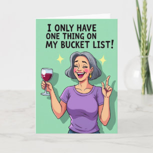 Witzige Bucket-List-Geburtstagskarte Karte