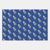 Witzige Cartoon im Weltraum Geschenkpapier Set (Vorderseite 2)