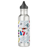 Witzige Charaktere Schulmaterial. Benutzerdefinier Edelstahlflasche (Links)